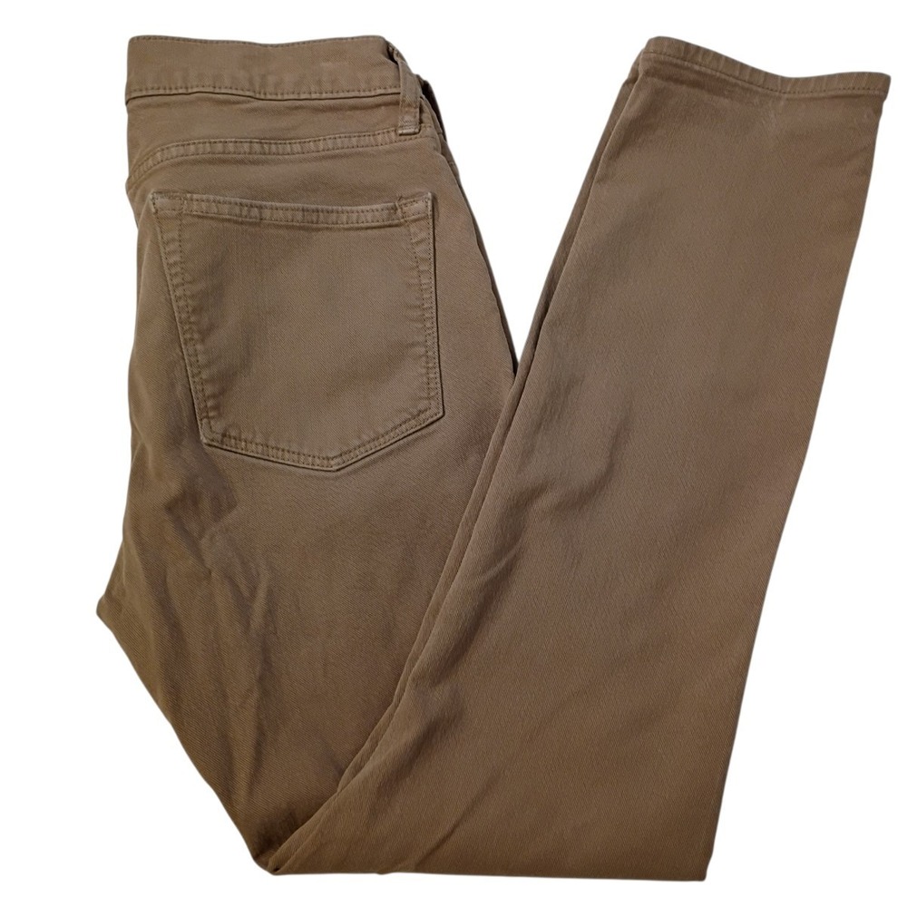 J. Crew 250 Jeans Mens 31/30 (28) Skinny-fit Tan Stretch Twill Faded Dill AZ961‎